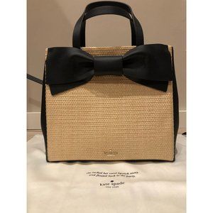 NWOT Kate Spade Olive Drive Straw Brigette Bow Bag